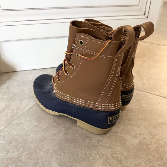 L.L. Bean Duck Boots Womens 6M Navy Blue 8" Made in Maine Waterproof Gorpcore - Picture 4 of 15